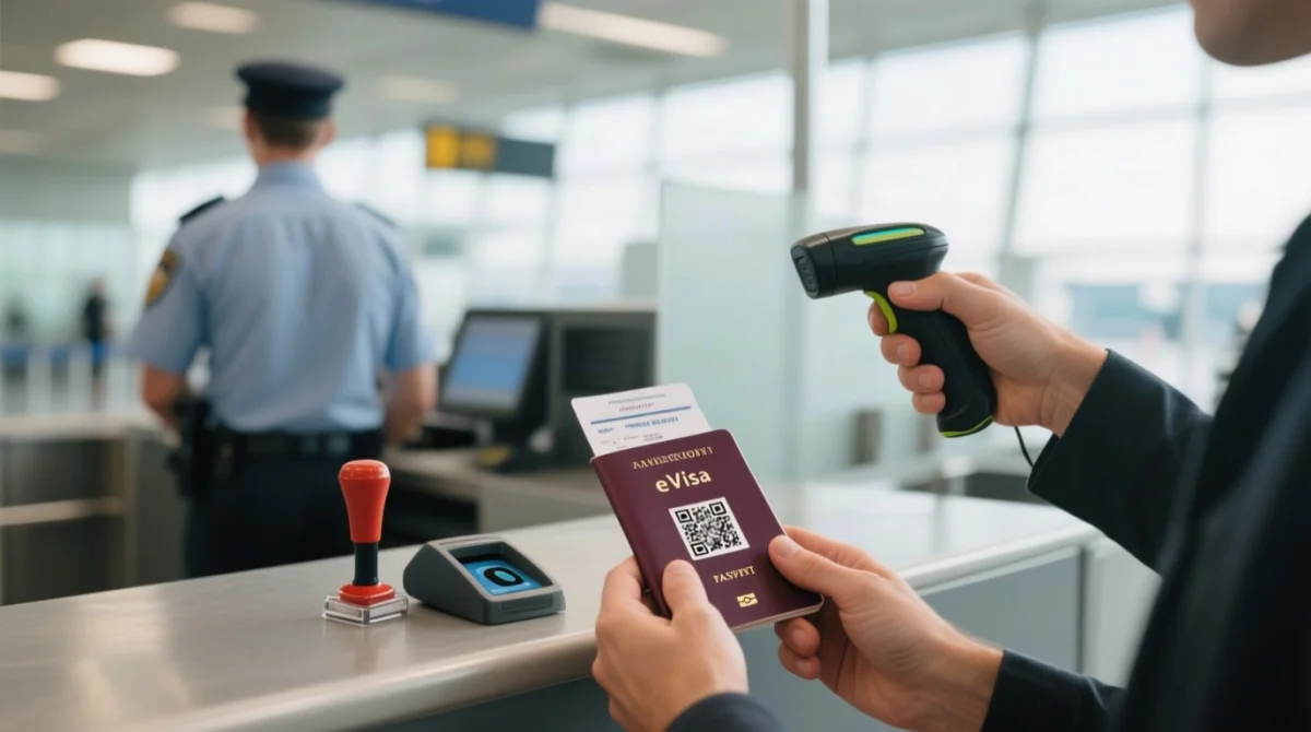 QR Code Scanning at Indonesian Immigration